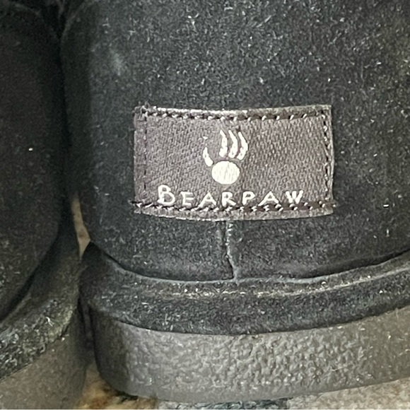 BearPaw Tall Black Knit Sweater Boots - Picture 13 of 16
